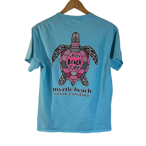Delta Pro Weight 90s Graphic T Shirt Medium Myrtle Beach South Carolina Turtle - Picture 2 of 8
